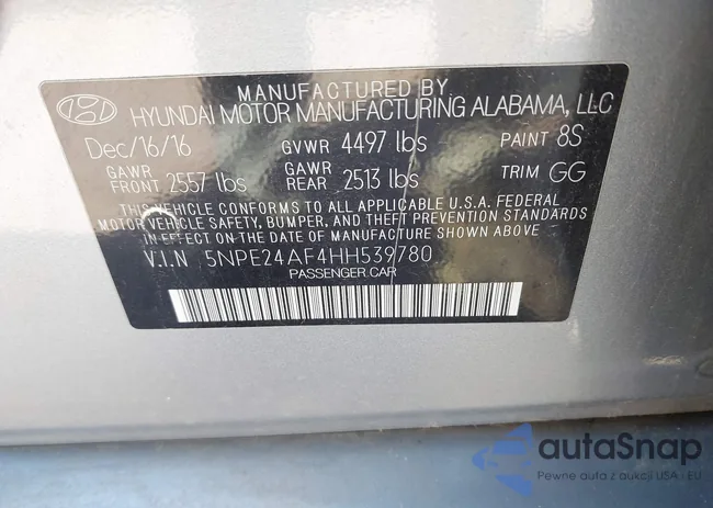 5NPE24AF4HH539780: 43648699