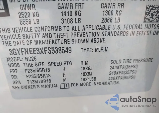 3GYFNEE3XFS538549: 43648704