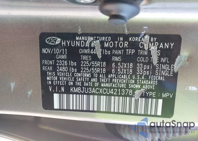 KM8JU3ACXCU421378: 43648752