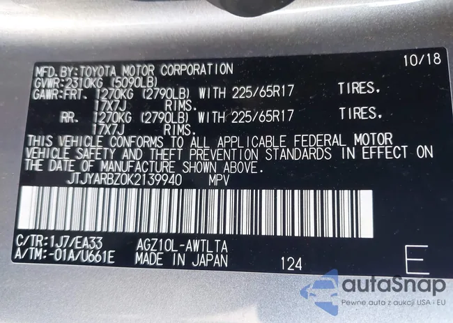 JTJYARBZ0K2139940: 43648760