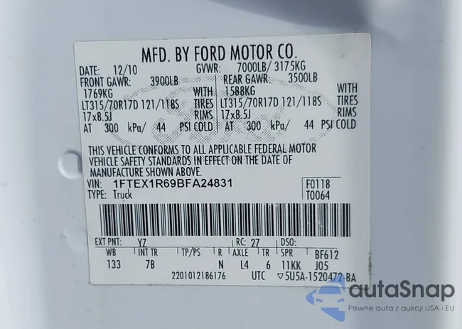 1FTEX1R69BFA24831: 43647888