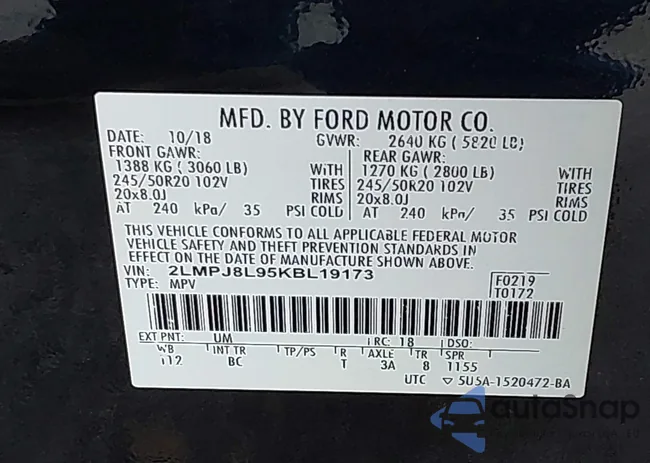 2LMPJ8L95KBL19173: 43647953