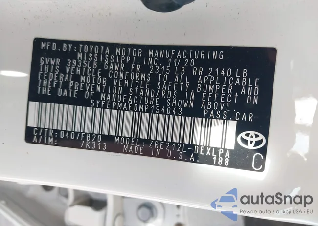 5YFEPMAE0MP194043: 43648057