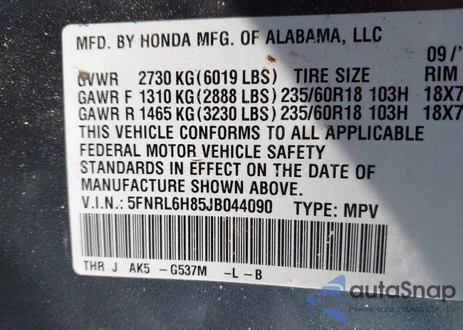 5FNRL6H85JB044090: 43648114