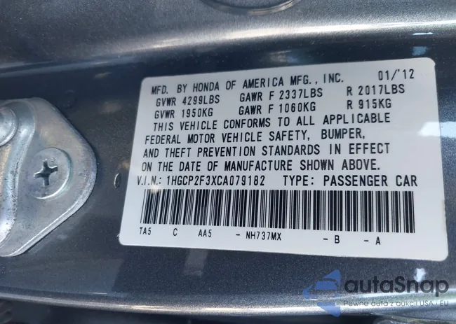 1HGCP2F3XCA079182: 43649372