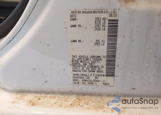 1N4BL4BV4LC271698: 43649424