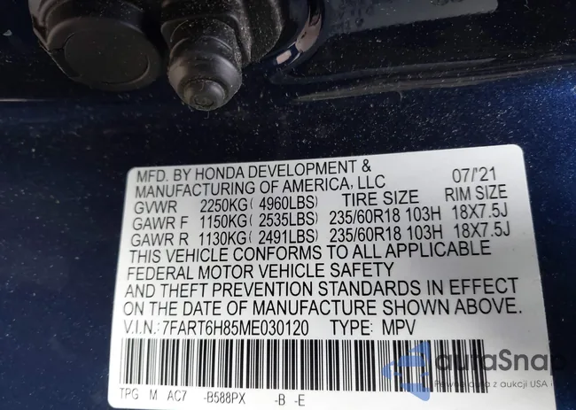 7FART6H85ME030120: 43649481