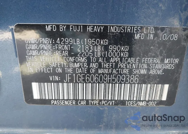 JF1GE60609H509386: 43649568