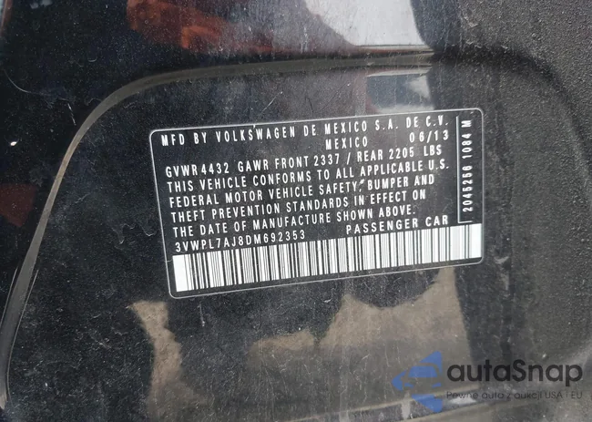 3VWPL7AJ8DM692353: 43649587