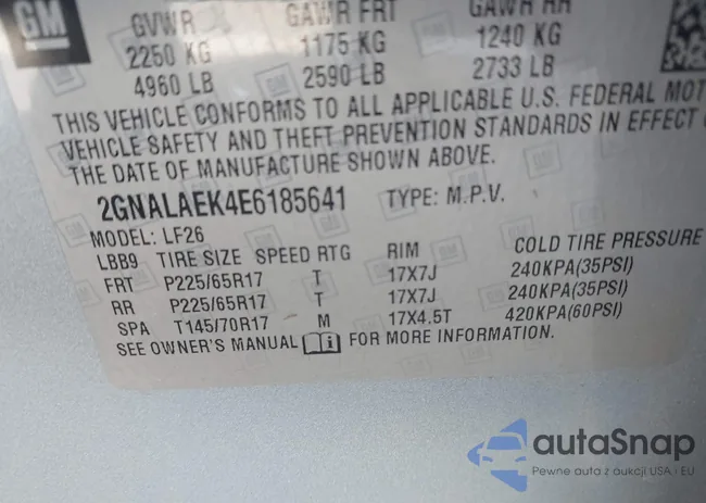 02GNALAEK4E618564: 43649697