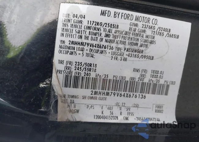 2MHHM79V64X676136: 43649001