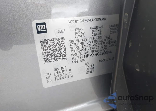 KL77LHEPXSC299344: 43649076