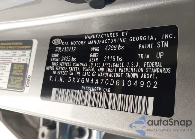 5XXGN4A70DG104902: 43650418