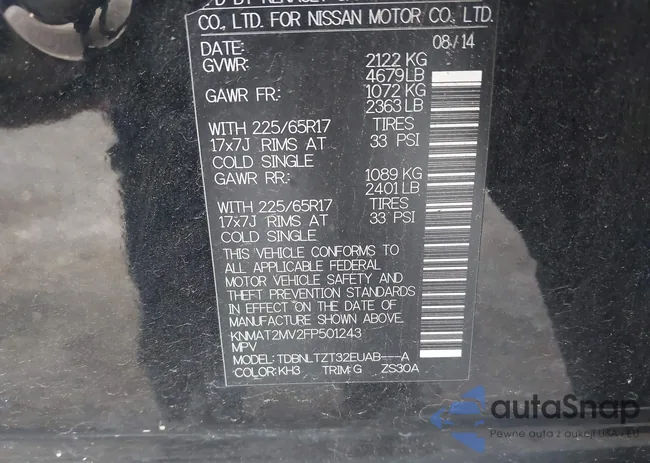 KNMAT2MV2FP501243: 43650494