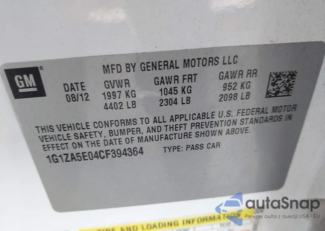 1G1ZA5E04CF394364: 43649791