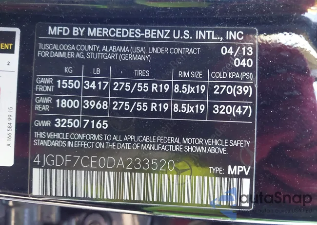 4JGDF7CE0DA233520: 43649803