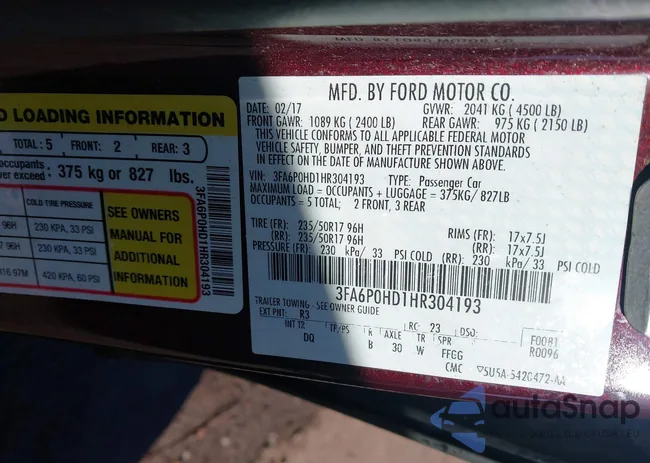 3FA6P0HD1HR304193: 43649991