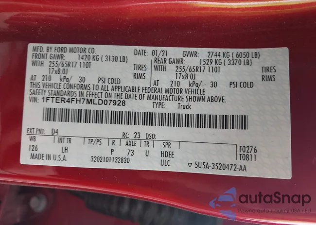 1FTER4FH7MLD07928: 43650065