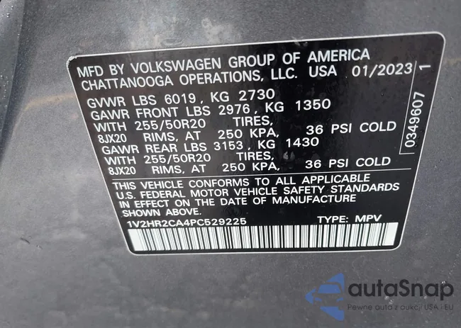 1V2HR2CA4PC529225: 43651457