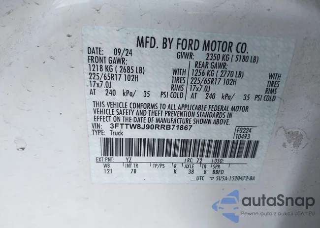 3FTTW8J90RRB71867: 43651013