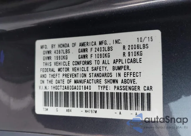 1HGCT2A80GA001840: 43651138