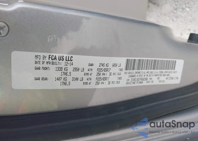 2C4RC1BG7FR662980: 43652245