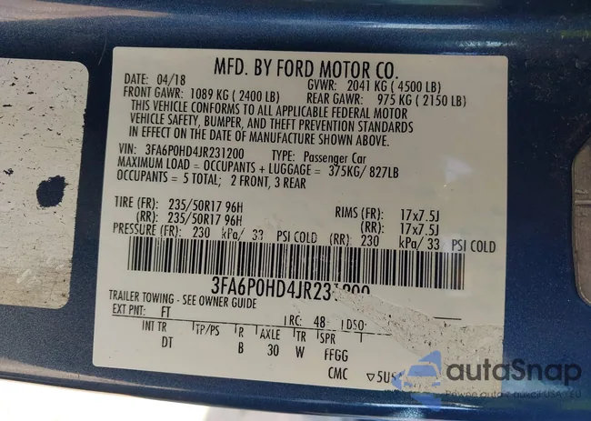 3FA6P0HD4JR231200: 43652548