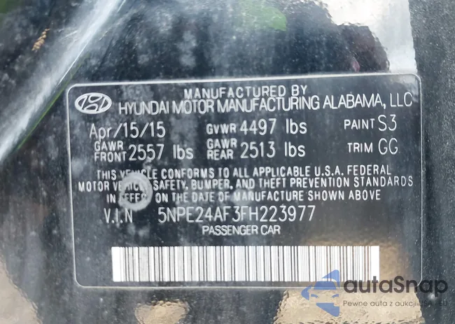 5NPE24AF3FH223977: 43652579