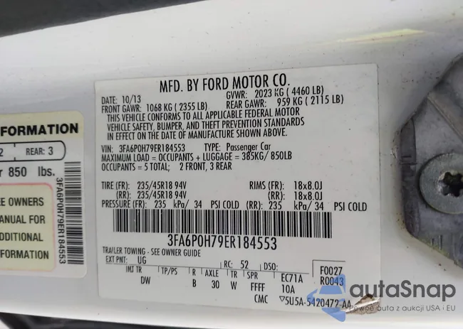 3FA6P0H79ER184553: 43652647