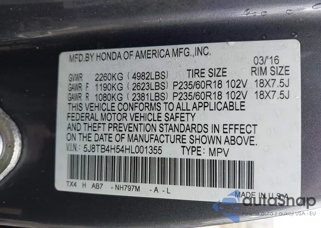 5J8TB4H54HL001355: 43652652