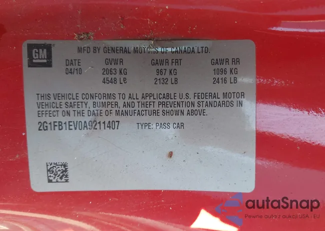 2G1FB1EV0A9211407: 43652730