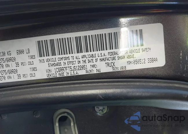 1C6RR7FT5JS122051: 43652015