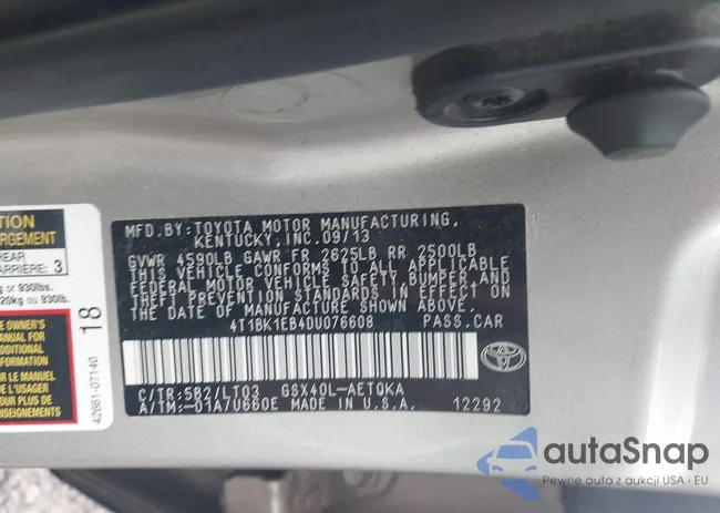 4T1BK1EB4DU076608: 43653321