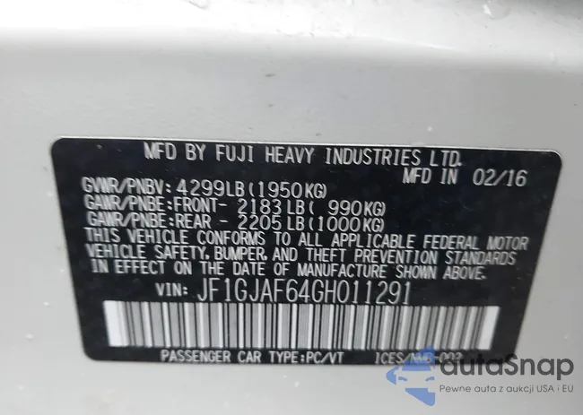 JF1GJAF64GH011291: 43653328