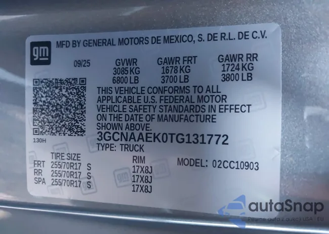 3GCNAAEK0TG131772: 43653513