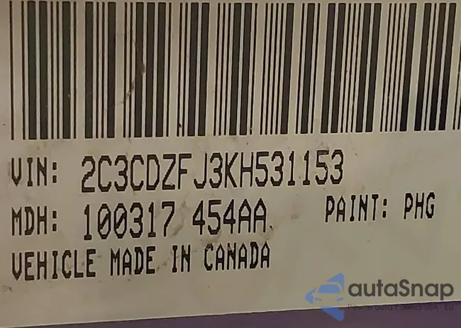 2C3CDZFJ3KH531153: 43653636