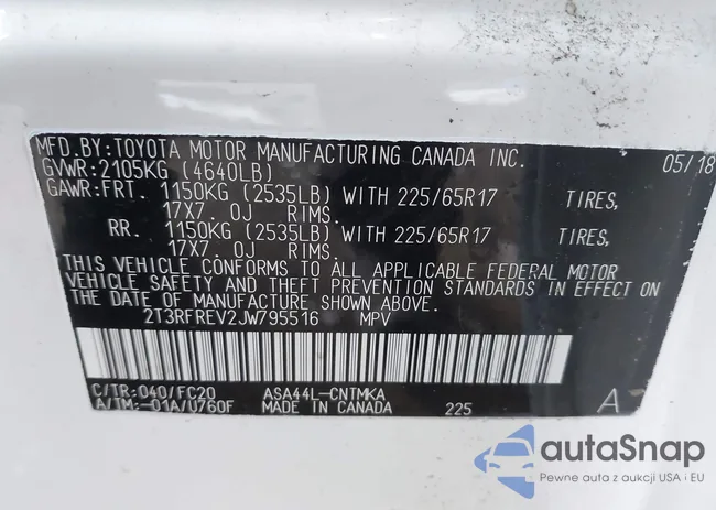 2T3RFREV2JW795516: 43653723