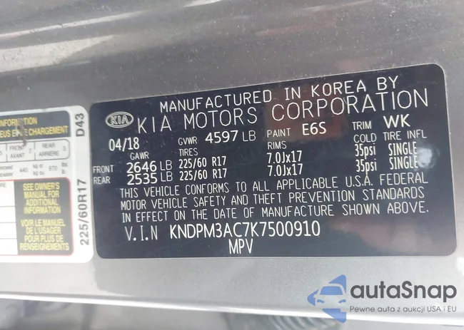 KNDPM3AC7K7500910: 43653785