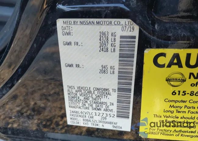 1N4BL4CV7LC127352: 43652882