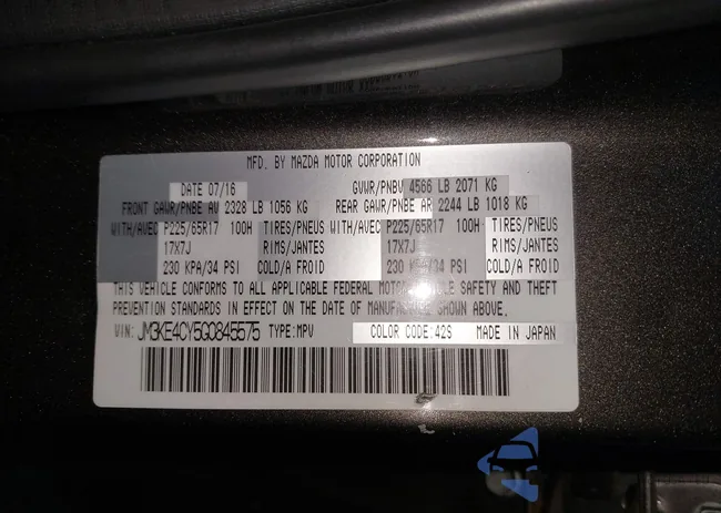 JM3KE4CY5G0845575: 43653030