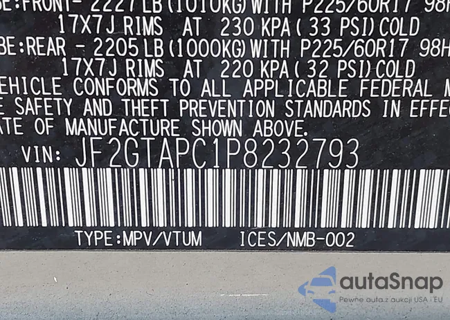 JF2GTAPC1P8232793: 43654785