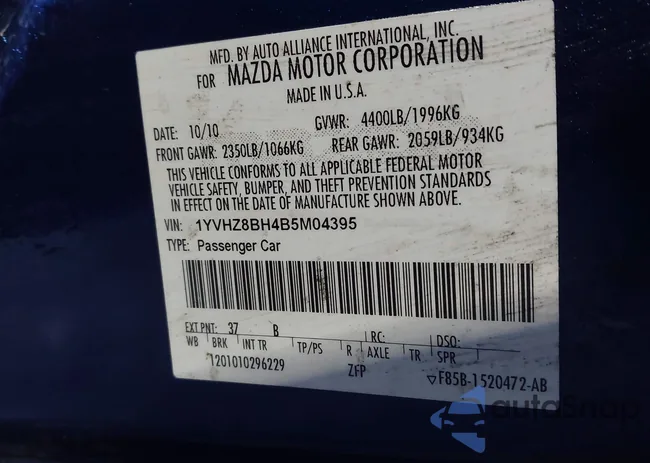 1YVHZ8BH4B5M04395: 43653871