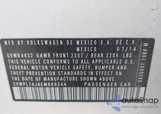 3VWPL7AJ8EM609344: 43655241