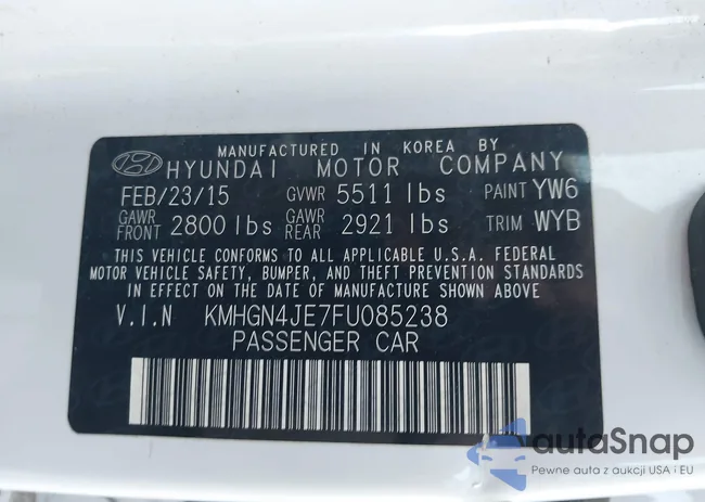 KMHGN4JE7FU085238: 43655395