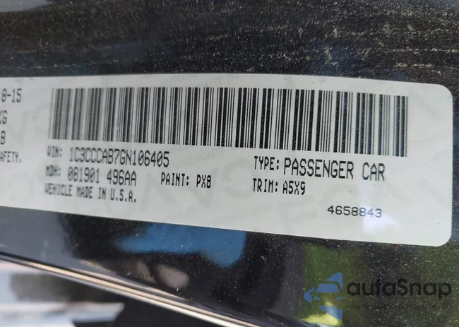 1C3CCCAB7GN106405: 43655599