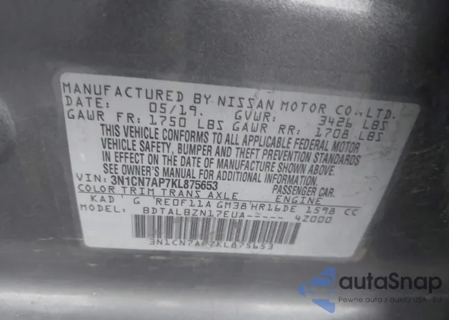 3N1CN7AP7KL875653: 43655675