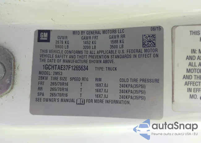 1GCHTAE37F1265634: 43655091