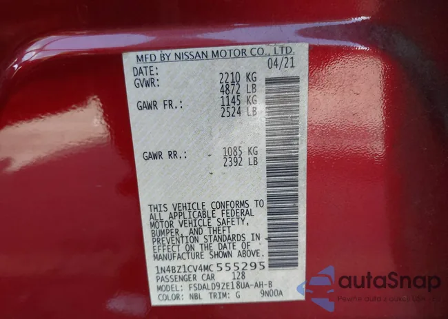 1N4BZ1CV4MC555295: 43656241