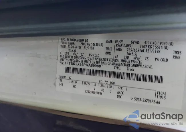 1FTBR2X86PKA69988: 43656621