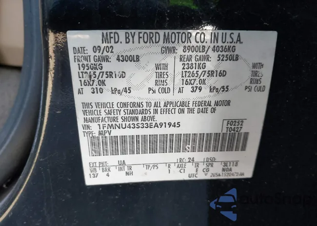 1FMNU43S33EA91945: 43655824